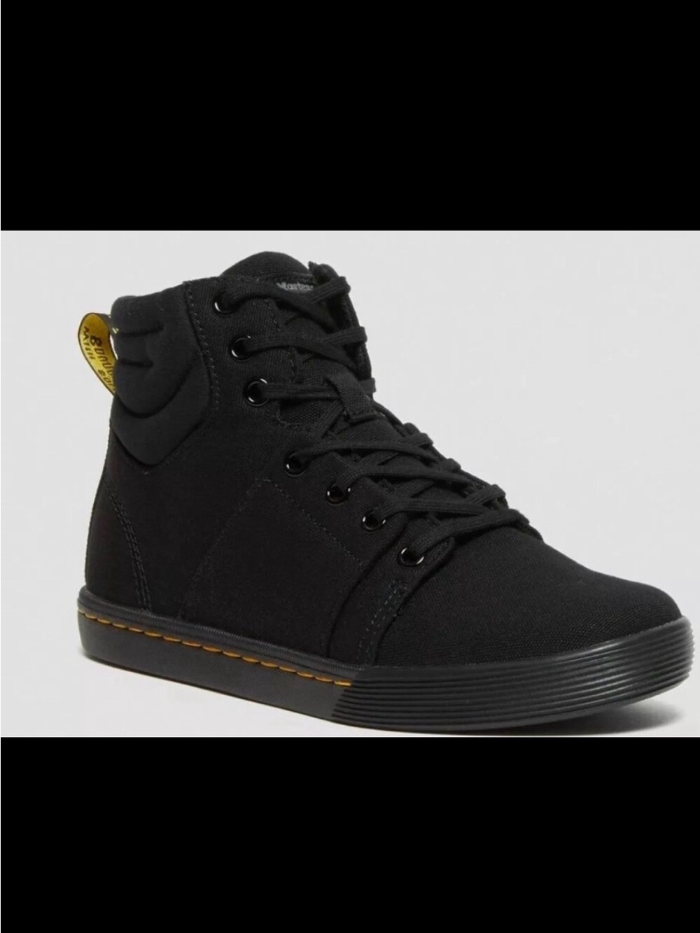 Dr. Martens Black High-Top Canvas Boot Rozarya II
